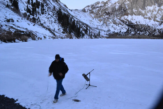 Recording thermoelastic fracturing at Convict Lake.